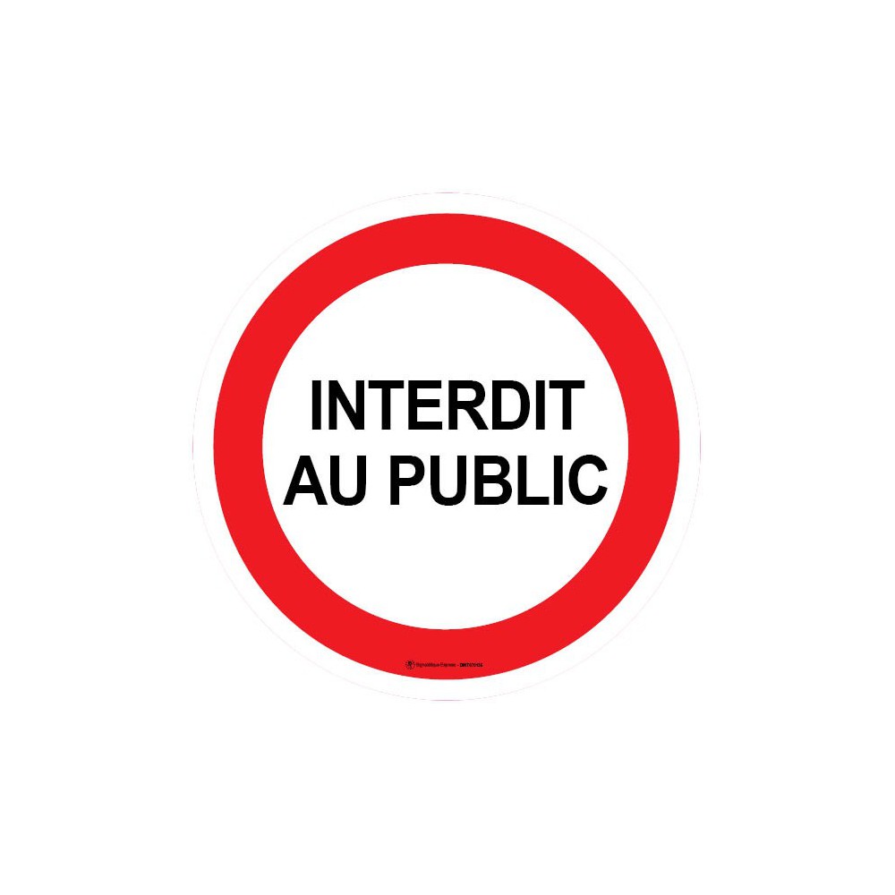 Lot de 5 autocollants Interdit au Public