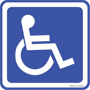 Panneau Accès handicapés en fauteuil roulant