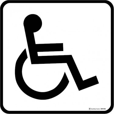 Panneau Zone accessible aux handicapés en fauteuil roulant PMR