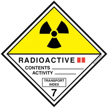 Panneau Matières radioactives ADR 7b