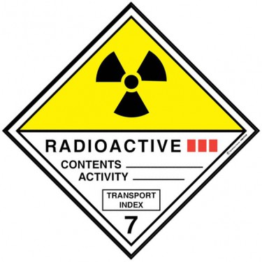 Panneau Matières radioactives ADR 7c