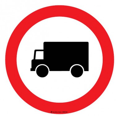 Panneau Accès interdit aux véhicules de transport de marchandises