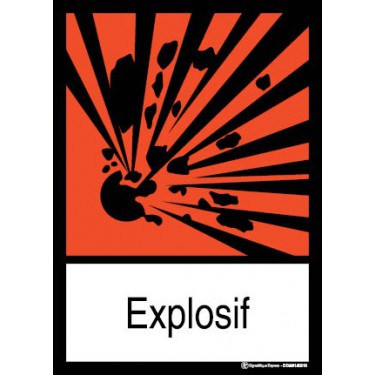 Panneau Explosif visuel et texte