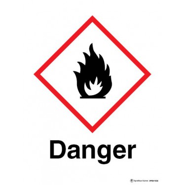 Panneau Danger matières inflammables SGH02
