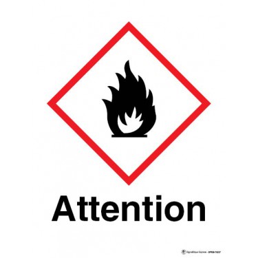Panneau Attention matières inflammables SGH02