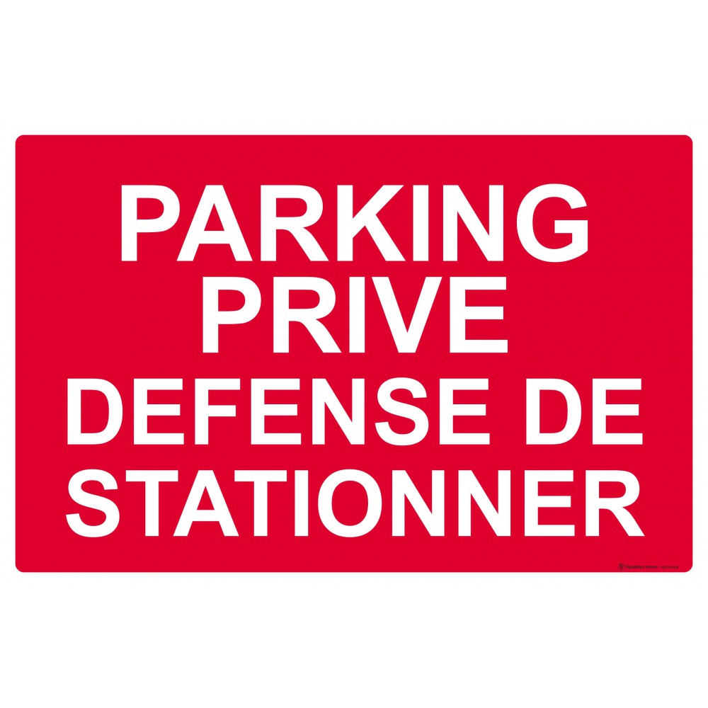 Panneau de signalisation pour parking - Direct Fabricant - en PVC