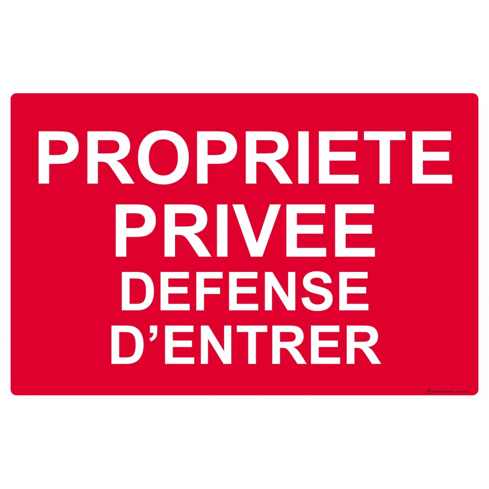 Panneau Stationnement interdit propriété privée