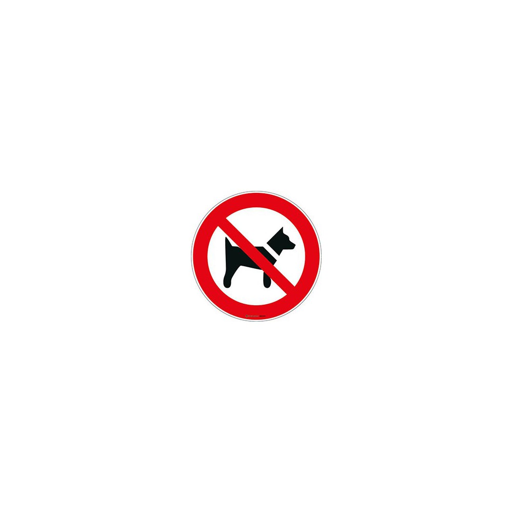 Panneau 'interdit aux chiens' p021 autocollant a4 - RETIF
