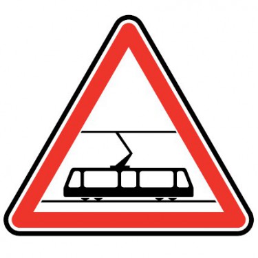 Panneau Traversée de voies de tramways - A9