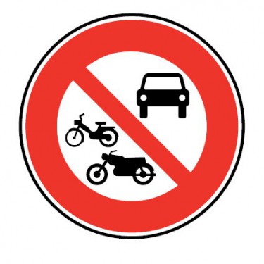 Panneau Accès interdit aux véhicules à moteur - B7b