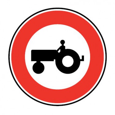Panneau Accès interdit aux véhicules agricoles à moteur - B9d