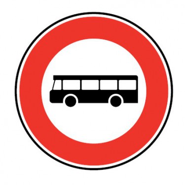 Panneau Accès interdit transports en commun - B9f