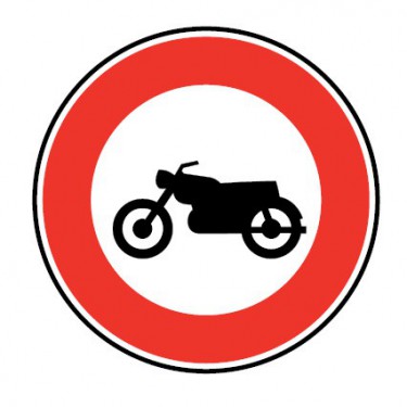 Panneau Accès interdit aux motos - B9h
