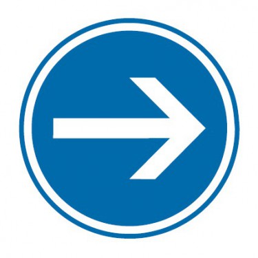 Panneau Obligation de tourner à droite - B21-1