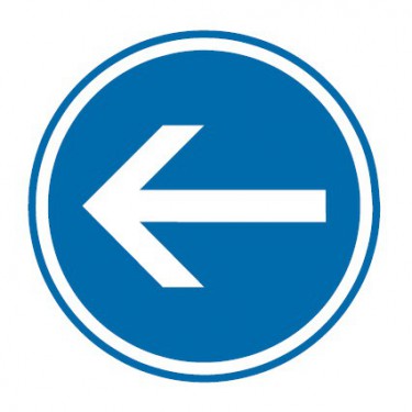 Panneau Obligation de tourner à gauche - B21-2