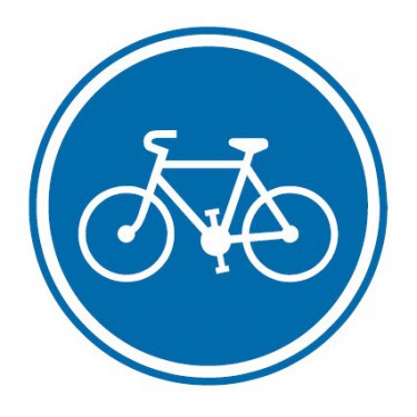 Panneau Piste ou bande cyclable obligatoire pour cyclistes et cyclomoteurs - B22a