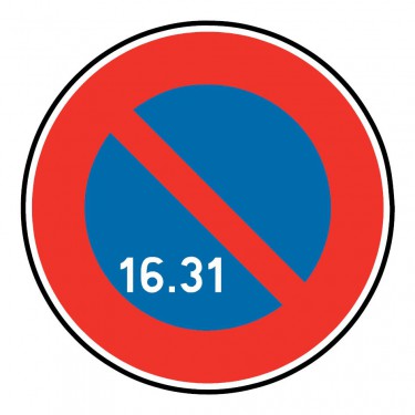 Panneau Stationnement interdit à tous les véhicules du 16 au 31 du mois - B6a3