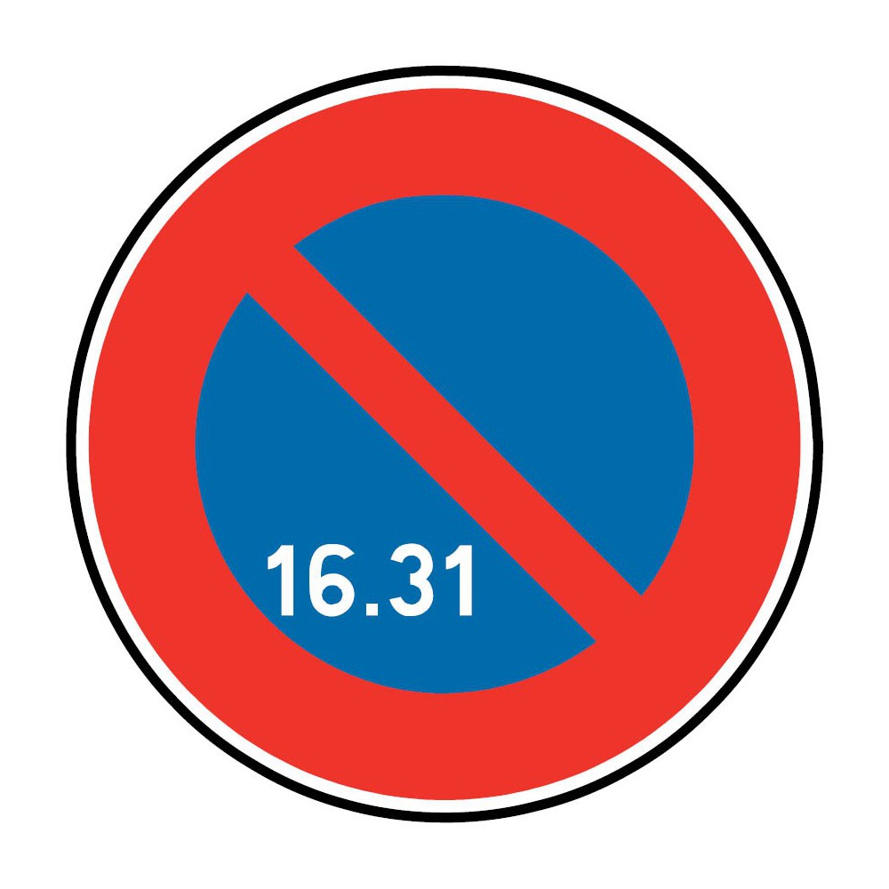 Panneau Stationnement interdit à tous les véhicules du 16 au 31 du mois -  B6a3