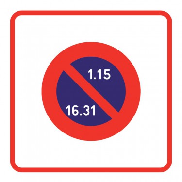 Panneau Zone à stationnement en alternance semi-mensuelle - B6b2