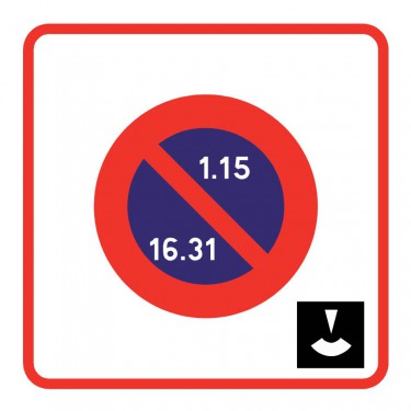 Panneau Zone à stationnement en alternance à durée limitée et contrôlé par disque - B6b5