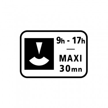 Panonceau Durée maximum du stationnement avec contrôle par disque personnalisable - M6c