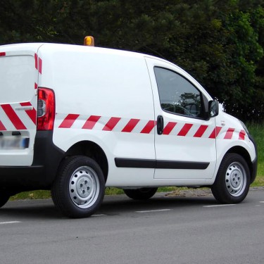 Autocollant reflechissant carrosserie serge bande reflechissante marquage  reflechissant de voiture, 300 5 cm rouge et blanc