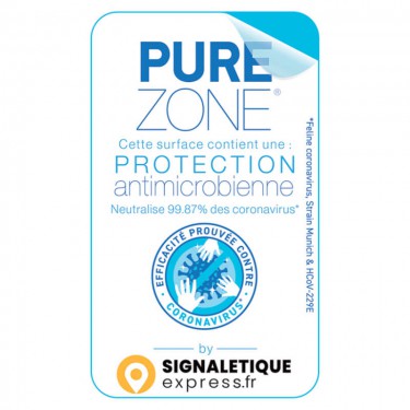 Autocollant Surface protégée par film antimicrobien PURE ZONE®