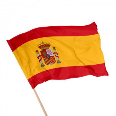 Drapeau de l'Espagne sur hampe