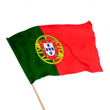 Drapeau Portugal sur Hampe à agiter - 5 tailles disponibles
