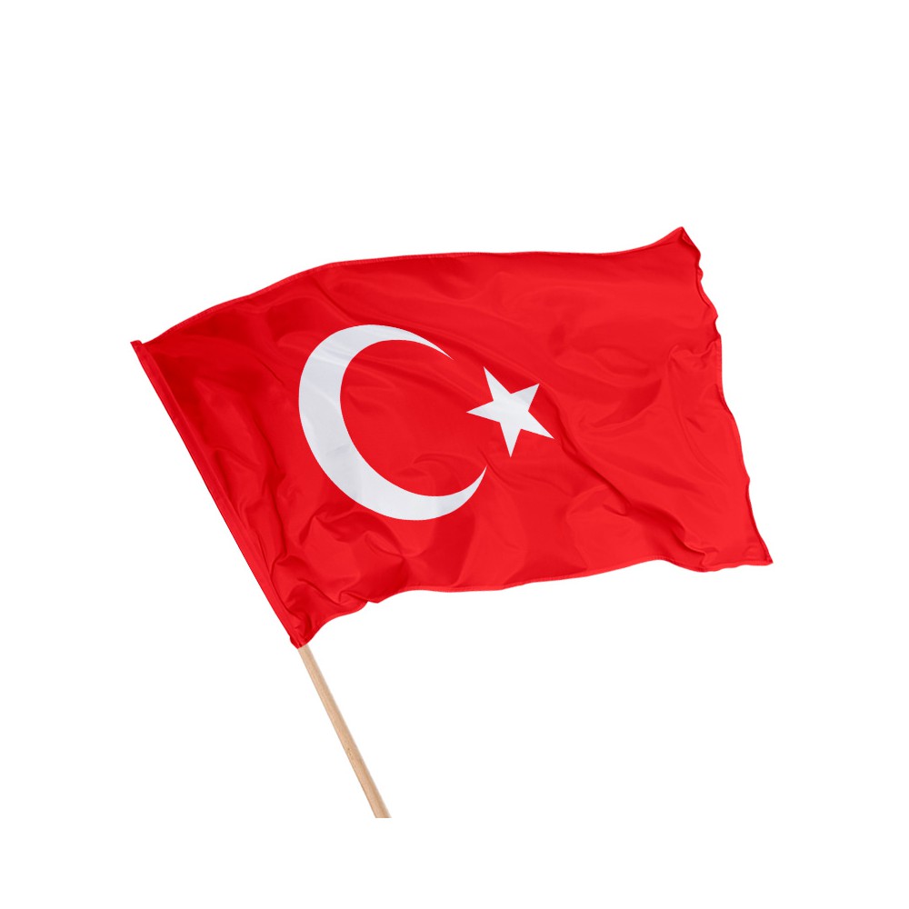 Drapeau Turquie / drapeau Turc monté sur hampe - DOUBLET