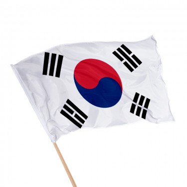 Drapeau de la Corée du Sud sur hampe