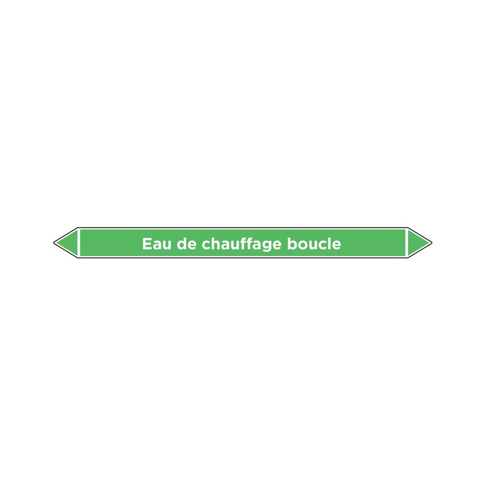 Marqueur de tuyauterie Eau de chauffage boucle