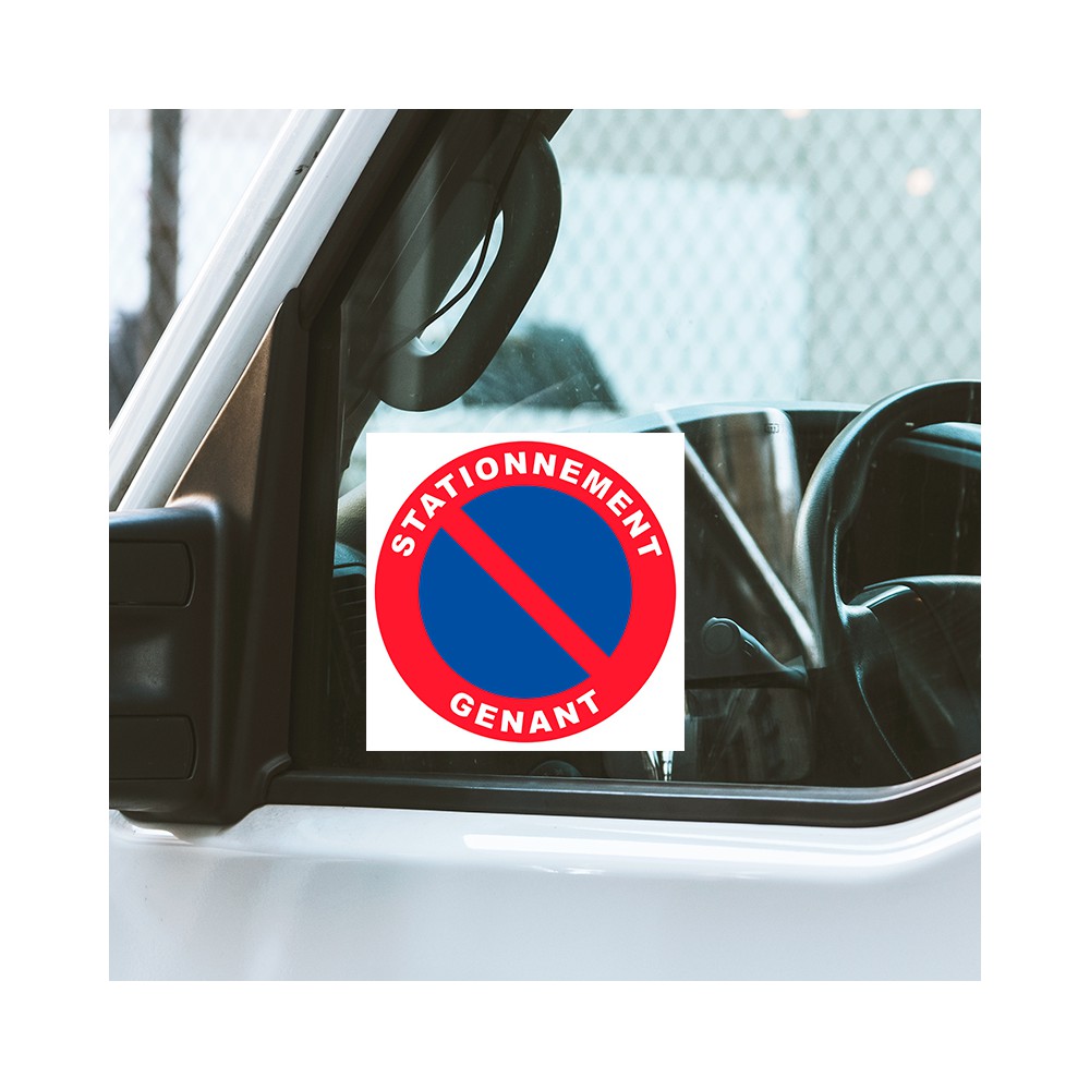 Stickers à coller sur des voitures mal garées. Stationnement interdit.