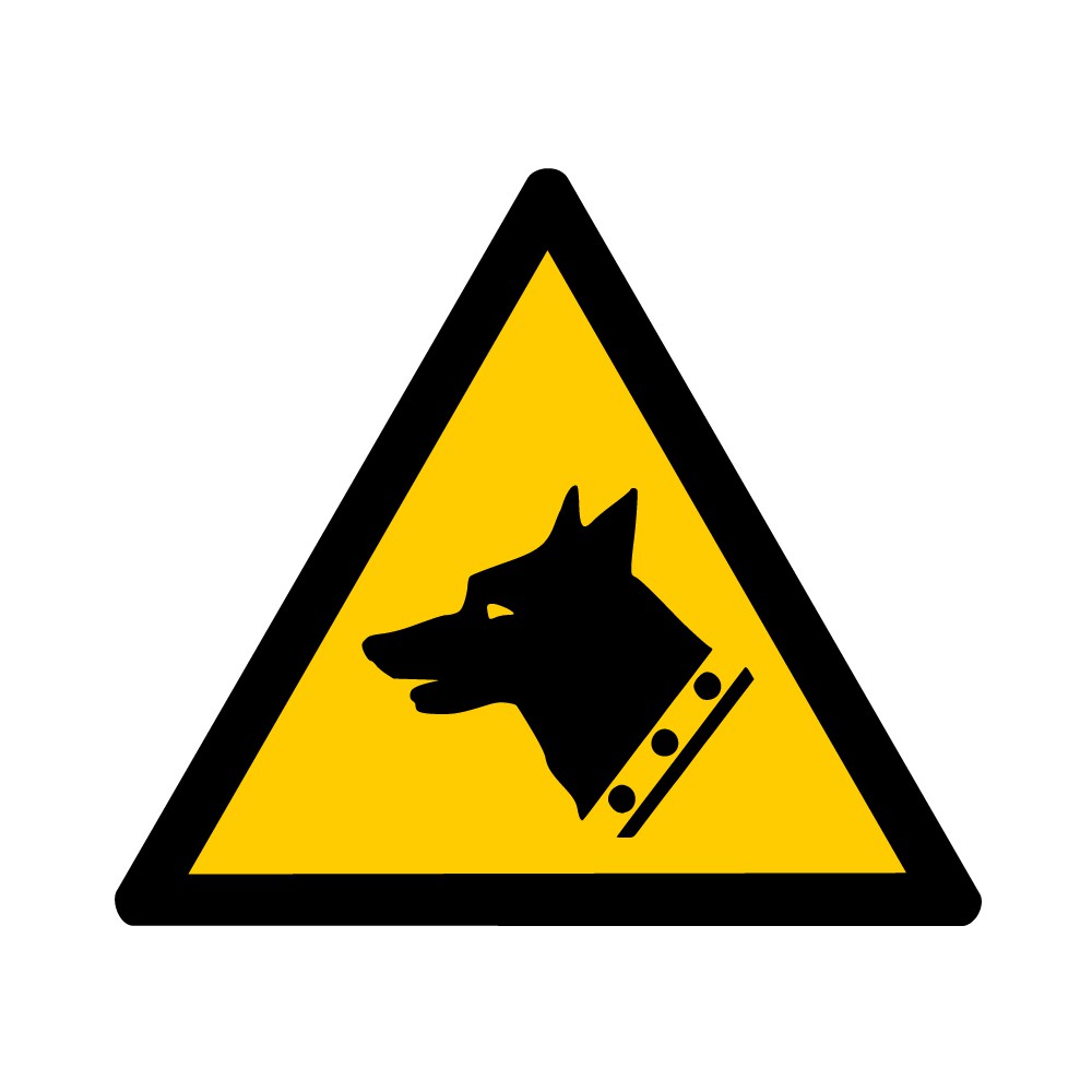 Panneau Danger Chien de garde W013 - ISO 7010