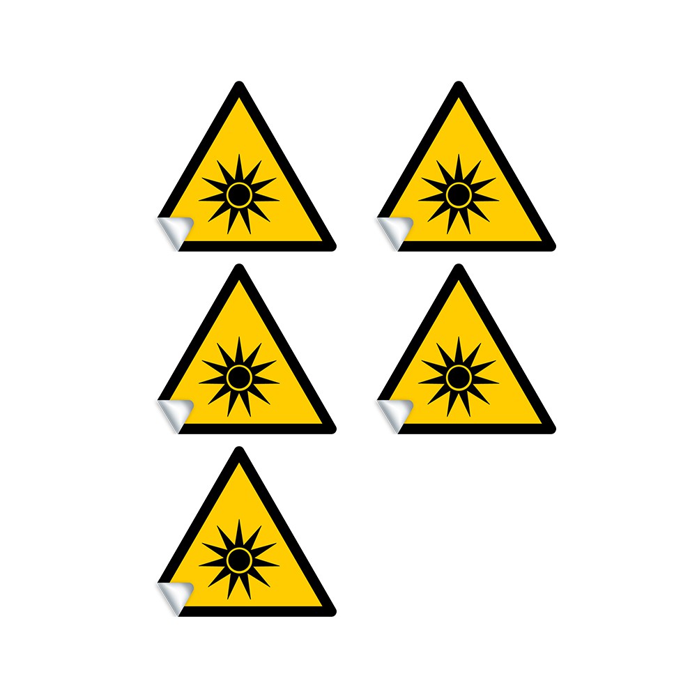 Autocollants Danger Rayonnement optique W027 - ISO 7010