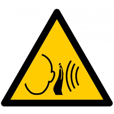 Panneau Danger Bruit fort soudain W038 - ISO 7010