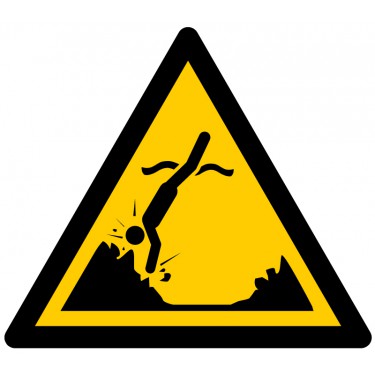 Panneau Danger Objets immergés  W049 - ISO 7010