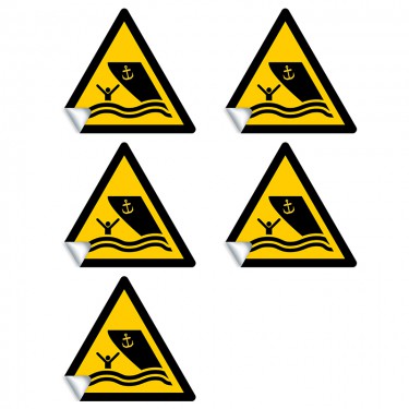 Autocollants Danger Zone de navigation W058 - ISO 7010