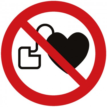 Panneau Interdit aux porteurs d'un stimulateur cardiaque P007 - ISO 7010