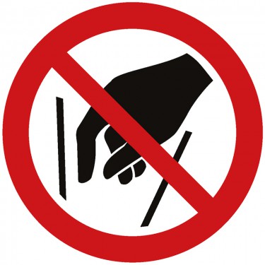 Panneau Ne pas mettre les mains P015 - ISO 7010