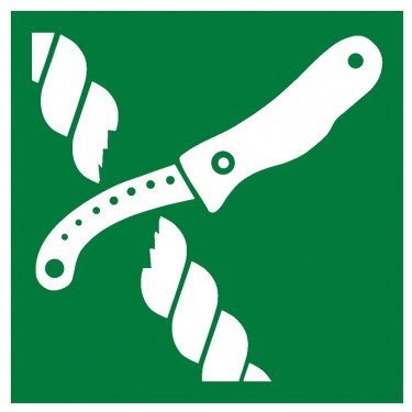 Panneau Couteau de radeau de sauvetage E035 - ISO 7010