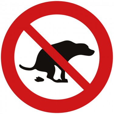 Panneau Interdiction de Déjections canines